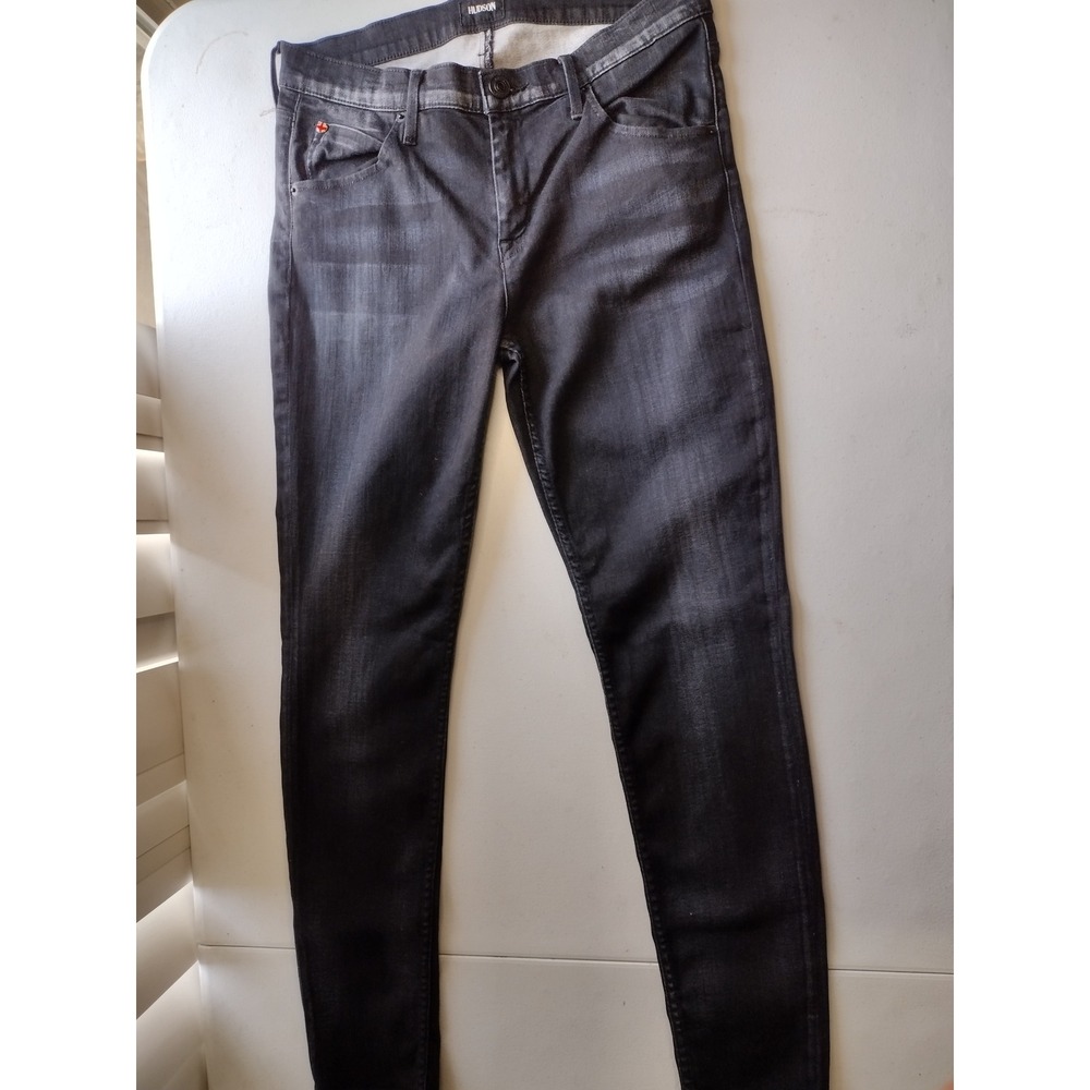 Hudson‎ Jeans Lilly Midrise Ankle Skinny Black Wash Denim Women Size 29
